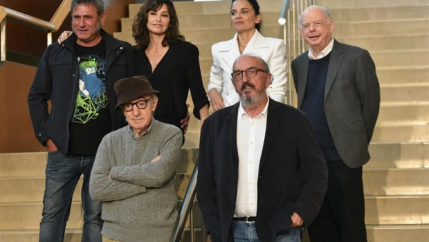 ep woody allen 1iyempresario jaume roures 2i posanaactores gina gherson 2i elena anaya 3i y wally shawn 4i durantepresentacioniniciorodajesu nueva peliculasan sebastian contitulo provisional wasp2019