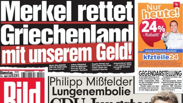 portada bild grecia merkel