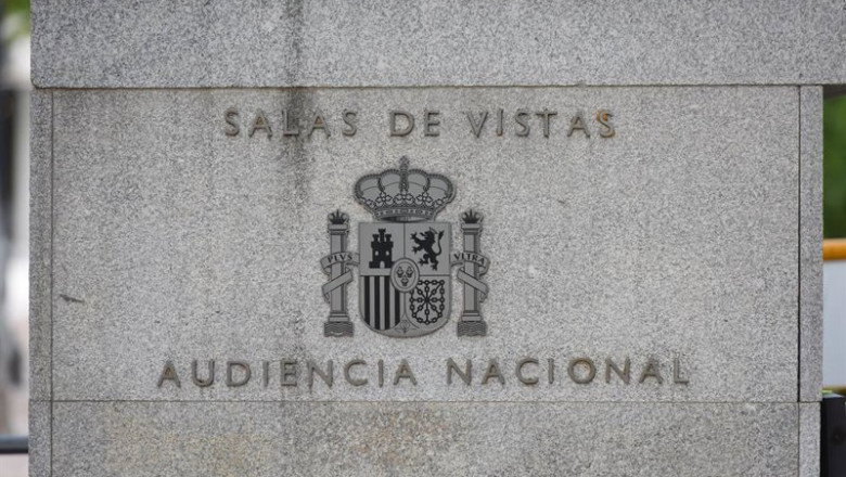 ep archivo   fachada de la audiencia nacional en madrid espana
