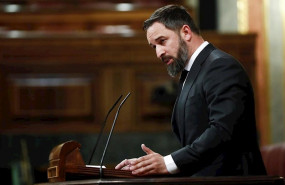 ep el presidente de vox santiago abascal durante su intervencion en el pleno del congreso