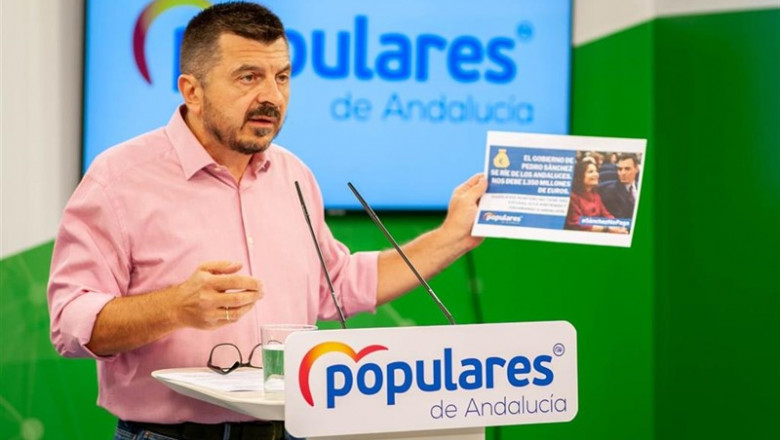 El vicesecretario general del PP-A, Toni Martín, en rueda de prensa | PP-A ep el vicesecretario general del pp-a toni martin en rueda de prensa