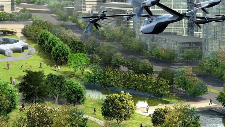 Imagen de la futuro movilidad aérea urbana de Hyundai. | HYUNDAI ep imagen de la futuro movilidad aerea urbana de hyundai