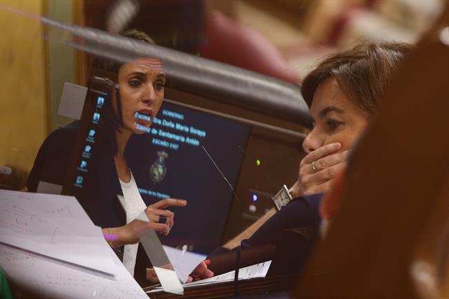 Irene Montero y Soraya Sáenz de Santamaría en el debate de la moción de censura | EUROPA PRESS ep irene monterosoraya saenzsantamariadebatela mocioncensura
