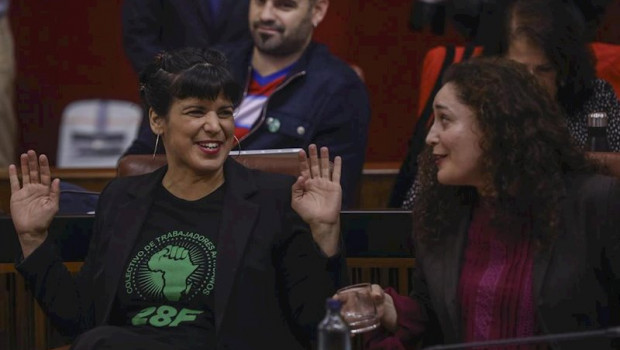 ep la portavoz parlamentaria de adelante andalucia inmaculada nieto d junto a la lider de adelante