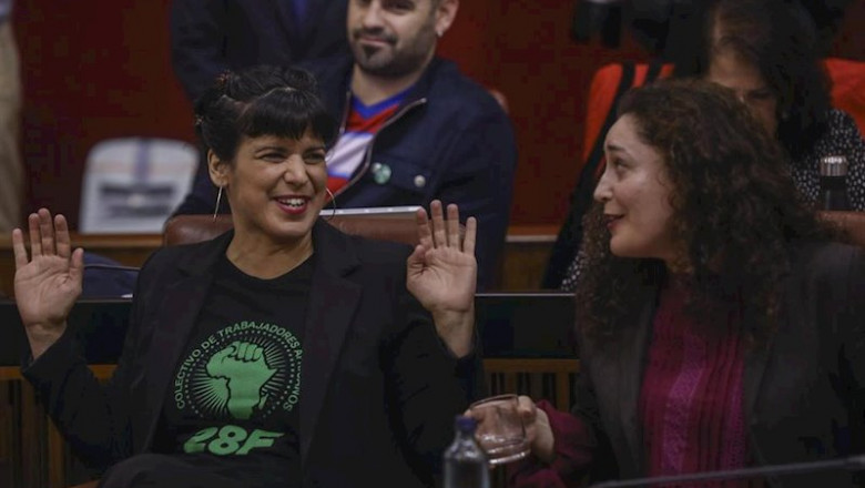 ep la portavoz parlamentaria de adelante andalucia inmaculada nieto d junto a la lider de adelante