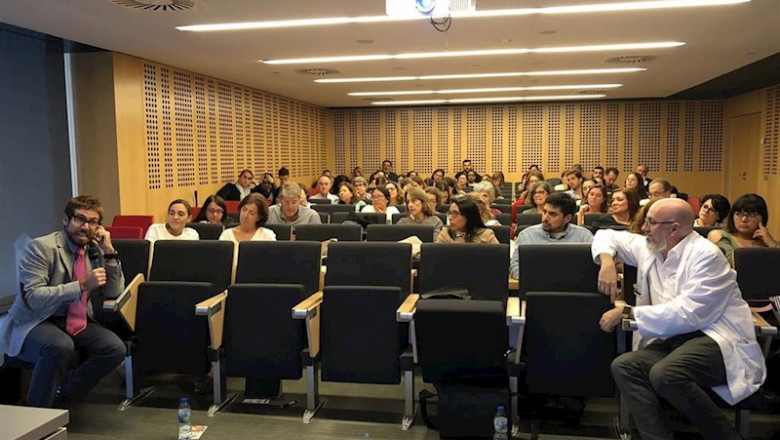 Un momento durante la IV Jornada de Oncogeriatría. Oncogeriatría y Prehabilitación, celebrada en el Hospital Universitario Rey Juan Carlos. | HOSPITAL REY JUAN CARLOS ep un momento durante la iv jornada de oncogeriatria oncogeriatria y prehabilitacion celebrada en el