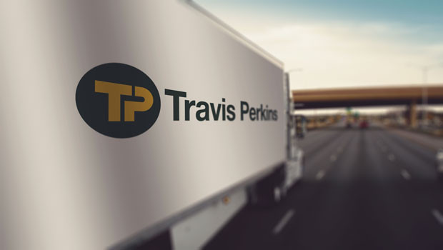 dl travis perkins 건축 용품 건설 자재 자재 트럭 트럭 배달 로고 ftse 250