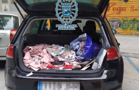 ep archivo   coche con prendas de vestir supuestamente sustraidas por un grupo especializado en