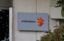 ep archivo   letras y logo de atresmedia en la entrada al edificio de la sede del grupo de