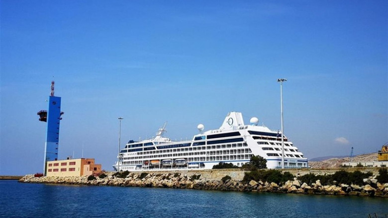 El crucero Sirena, en el puerto de Almería. | PUERTO DE ALMERÍA - Archivo ep crucero sirena enpuertoalmeria