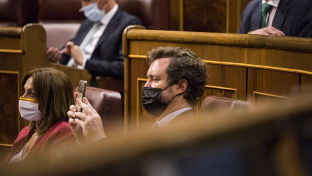 ep el portavoz de vox en el congreso rafael espinosa de los monteros durante una sesion plenaria en