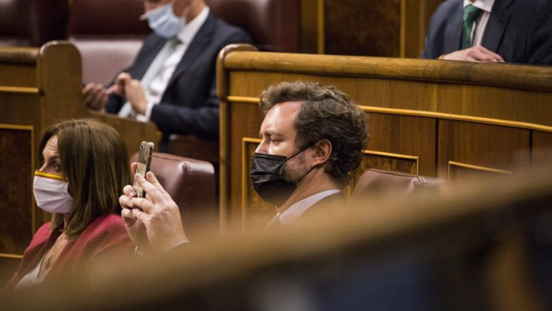 ep el portavoz de vox en el congreso rafael espinosa de los monteros durante una sesion plenaria en