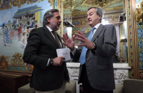 ep el presidente de la camara de comercio angel asensio y el ceo de banco sabadell cesar