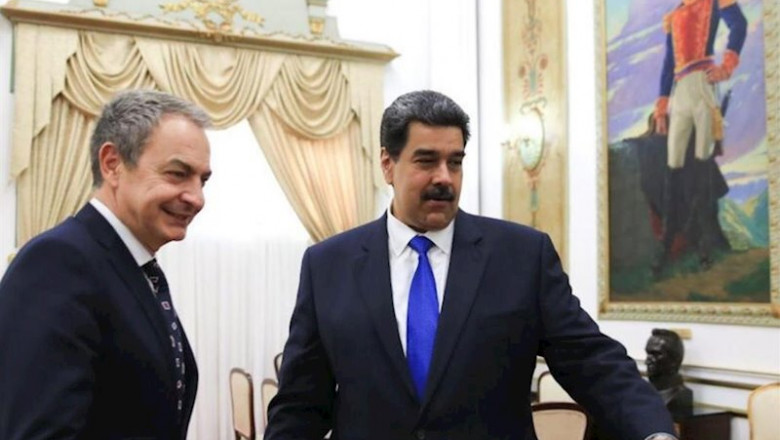 El presidente venezolano, Nicolás Maduro, y el expresidente del Gobierno español José Luis Rodríguez Zapatero. | TWITTER ep el presidente venezolano nicolas maduro y el expresidente del gobierno espanol jose luis