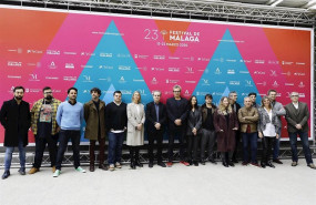 ep foto de familia durante la presentacion del 23 festival de cine de malaga en la academia de cine