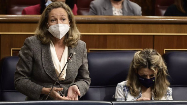 ep la ministra de economia nadia calvino interviene en una sesion plenaria en el congreso de los