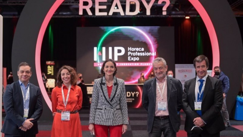 La ministra de Industria, Comercio y Turismo, Reyes Maroto, en la clausura del HIP 2022. | HIP 2022 ep la ministra de industria comercio y turismo reyes maroto en la clausura del hip 2022