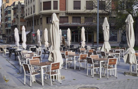ep la terraza de un bar durante el primer dia de la desescalada de la segunda ola del coronavirus en