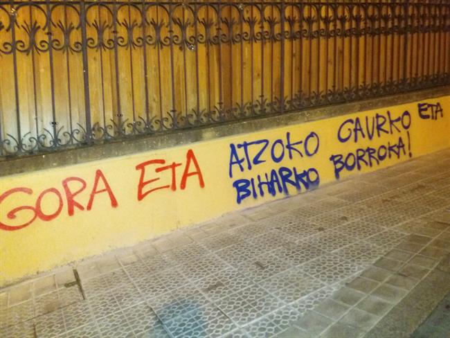 Pintada a favor de ETA | Europa Press - Archivo ep pintadafavoreta