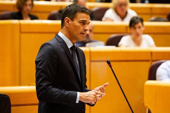 El presidente del Gobierno Pedro Sánchez en el Senado | RICARDO RUBIO/EUROPA PRESS ep presidentegobierno pedro sanchezsenado