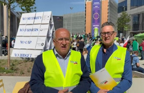 ep representantes de coag en manifestacion en bruselas