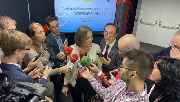 ep reyes maroto ministra de industria comercio y turismo en funciones atiende a los medios tras el 2