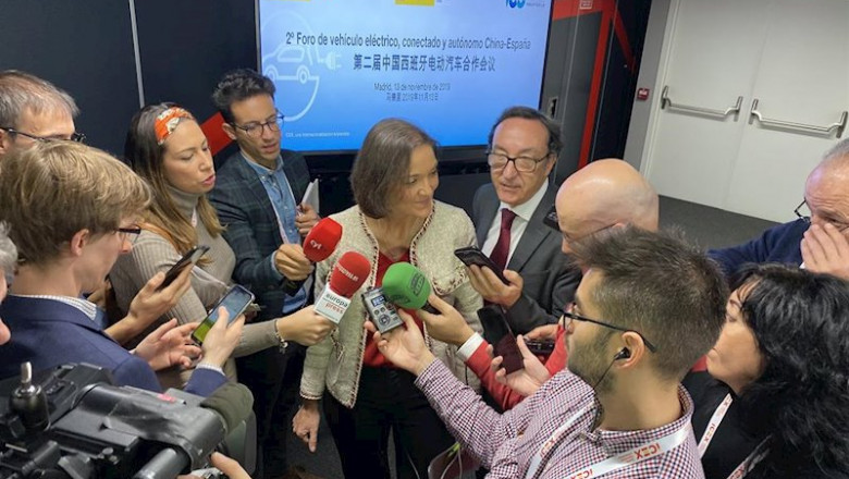 ep reyes maroto ministra de industria comercio y turismo en funciones atiende a los medios tras el 2