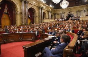 ep vista de la sala durante una sesion de control al govern en el parlament de catalunya a 25 de