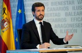 ep el lider del pp pablo casado ofrece una rueda de prensa en la sede del pp el pasado 3 de marzo