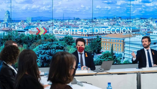 ep el lider del pp pablo casado preside la reunion del comite de direccion de su partido en madrid