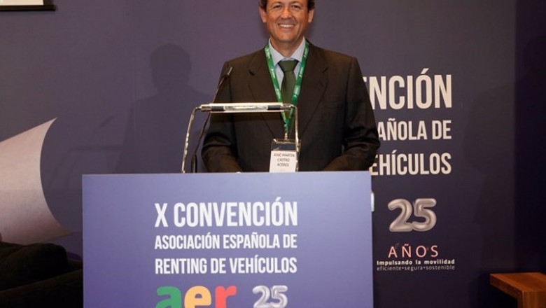 El presidente de la Asociación Española de Renting de Vehículos (AER), José-Martín Castro Acebes, en la X Convención de la Asociación Española de Renting en Madrid | AER ep el presidente de la asociacion espanola de renting de vehiculos aer jose martin castro acebes en