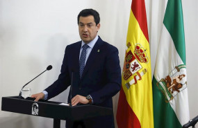 ep el presidente de la junta juanma moreno se dirige a los asistentes del acto de firma del