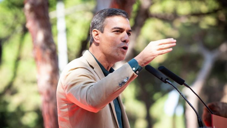 El presidente del Gobierno en funciones, Pedro Sánchez | David Zorrakino - Europa Press ep el presidente del gobierno en funciones pedro sanchez interviene en el acto politico de la fiesta