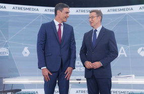 ep el presidente del gobierno y candidato del psoe a la reeleccion pedro sanchez y el candidato del
