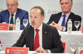 ep el presidente ejecutivo de azkoyen juan jose suarez interviene durante la junta general ordinaria