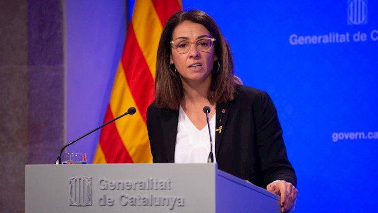 ep la consellera de presidencia y portavoz del govern meritxell budo en rueda de prensa del consell