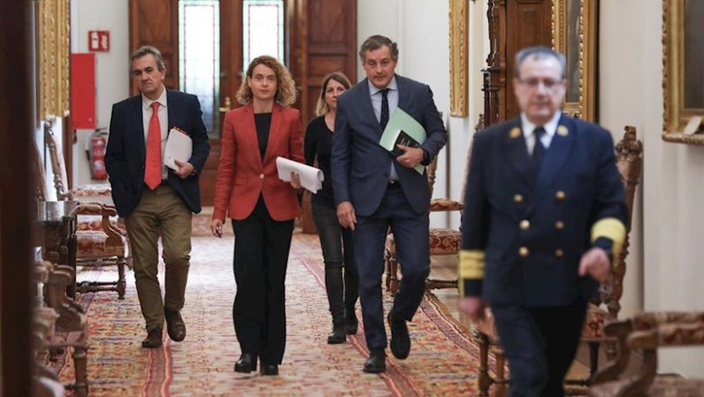 La presidenta del Congreso de los Diputados, Meritxell Batet, en los pasillos de la Cámara Baja | Marta Fernández - Europa Press ep la presidenta del congreso de los diputados meritxell batet en los pasillos de la camara baja