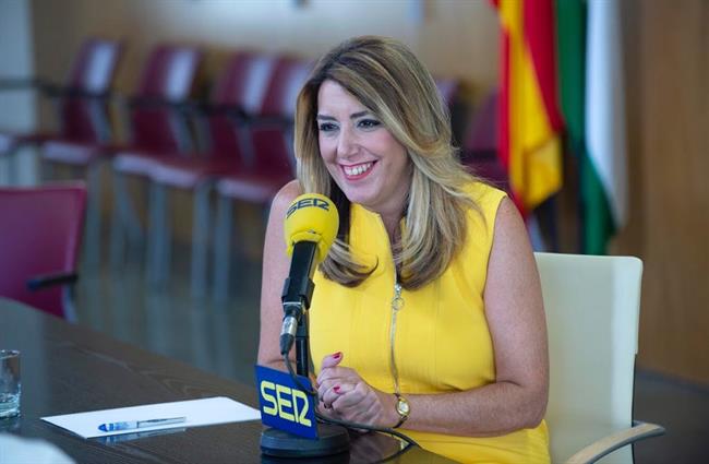 La presidenta de la Junta, Susana Díaz, durante la entrevista | CADENA SER ep la presidentala junta susana diaz duranteentrevista 20180724195702