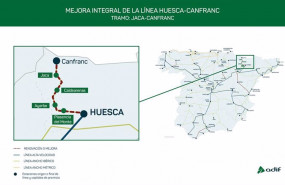 ep plano que visualiza la licitacion de adif de la renovacion integral del tramo jaca canfranc por
