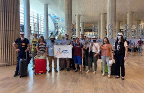 ep un grupo de turistas alemanes en el aeropuerto de ben gurion tel aviv en junio de 2020