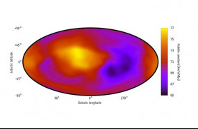 ep un mapa que muestra la tasa de expansion del universo en diferentes direcciones a traves del