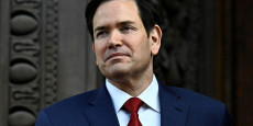 le secretaire d etat americain marco rubio a son arrivee au quai d orsay 
