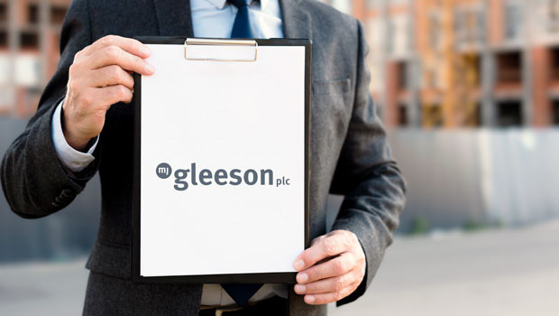 dl mj gleeson plc ftse 임의 소비재 및 서비스 가정용품 및 주택 건설 로고 20230113