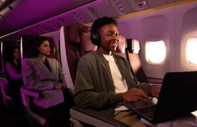 ep conexion wifi en un avion de qatar
