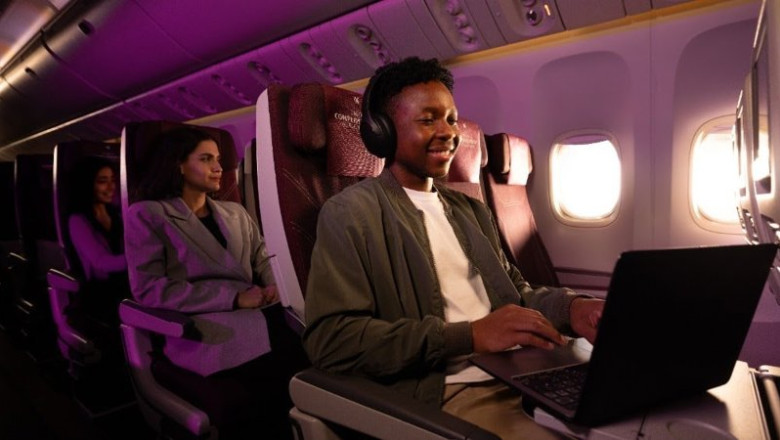 Conexión wifi en un avión de Qatar. | QATAR AIRWAYS ep conexion wifi en un avion de qatar