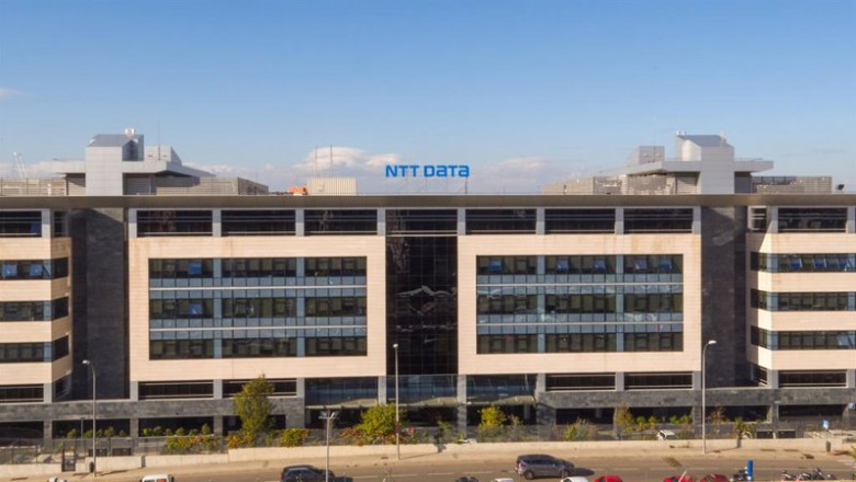 El letrero con NTT Data, la nueva marca de Everis, ya está colocado en su edificio de oficinas en Madrid. | NTT DATA ep el letrero con ntt data la nueva marca de everis ya esta colocado en su edificio de oficinas en