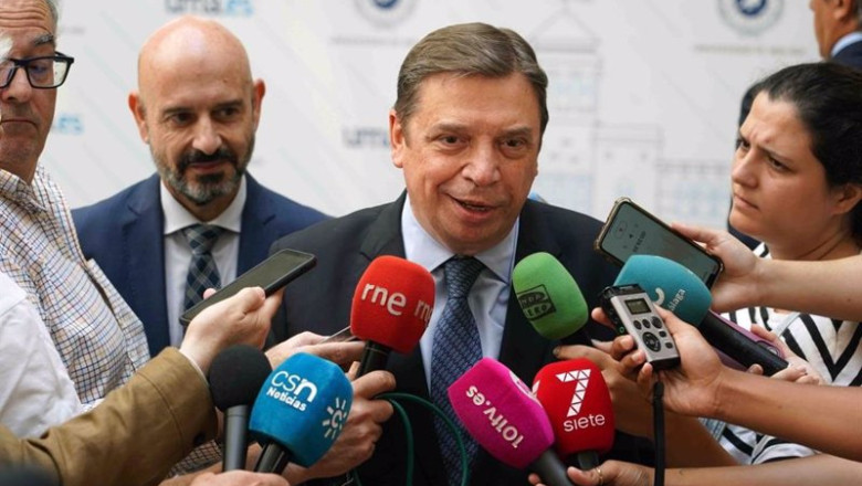 El ministro de Agricultura, Pesca y Alimentación, Luis Planas, en declaraciones a los periodistas | ALEX ZEA - EUROPA PRESS ep el ministro de agricultura pesca y alimentacion luis planas en declaraciones a los periodistas