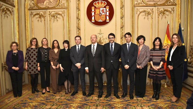 ep el ministro de justicia juan carlos campo en la toma de posesion de nueve altos cargos del