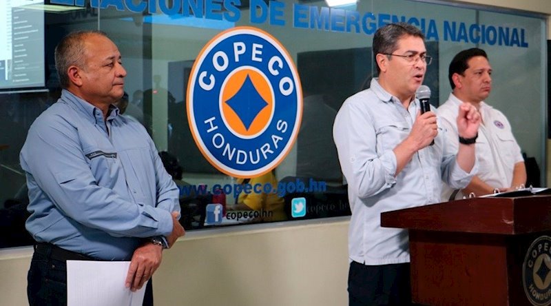 ep el presidente de honduras juan orlando hernandez