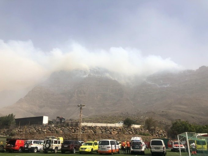 ep fuego en la zona de inagua en gran canaria